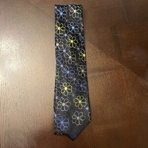 Ted Baker London Mens Neck Tie Floral Flowers 100% Silk Hand Tailored In USA NEW